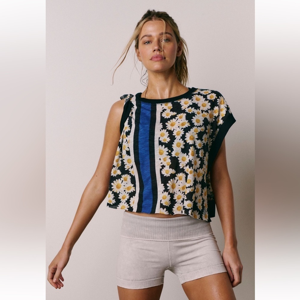 Free People Movement My Time Printed Tee XS NWT